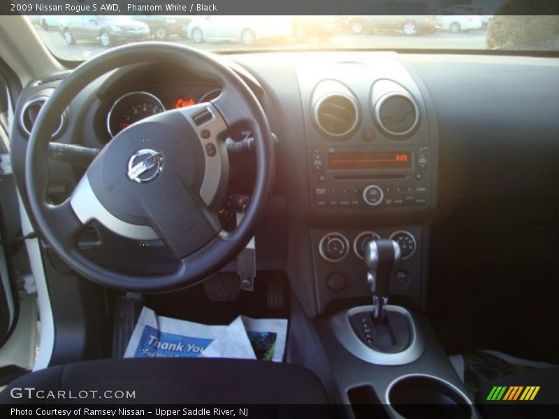 Phantom White / Black 2009 Nissan Rogue S AWD