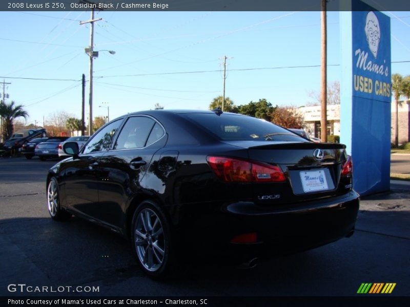 Obsidian Black / Cashmere Beige 2008 Lexus IS 250