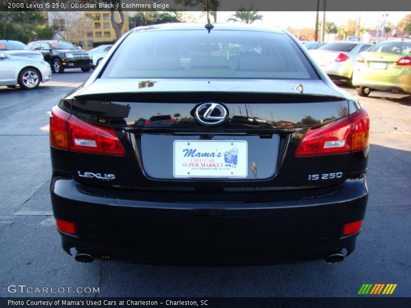 Obsidian Black / Cashmere Beige 2008 Lexus IS 250