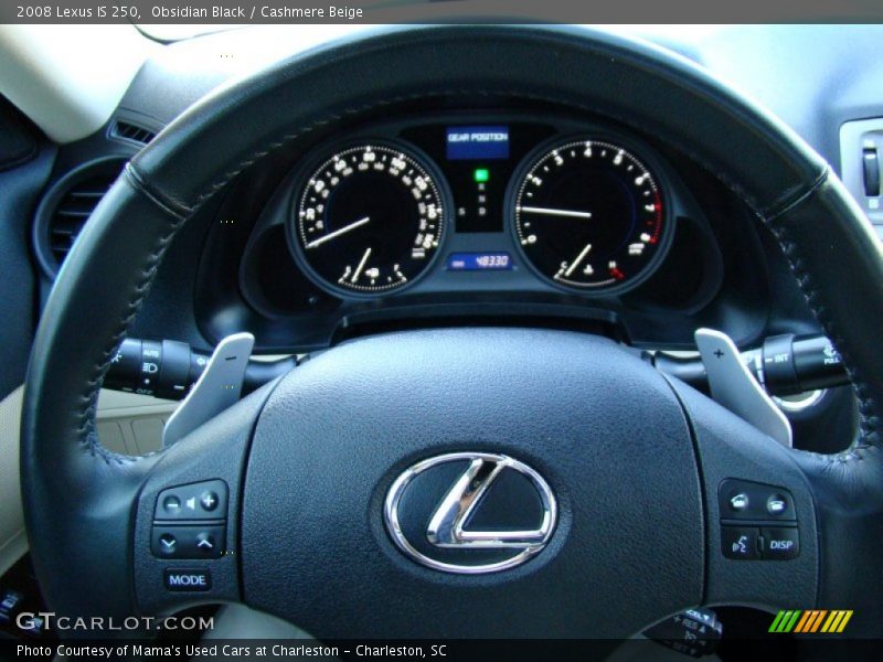 Obsidian Black / Cashmere Beige 2008 Lexus IS 250