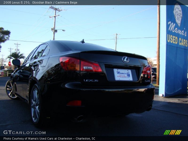 Obsidian Black / Cashmere Beige 2008 Lexus IS 250