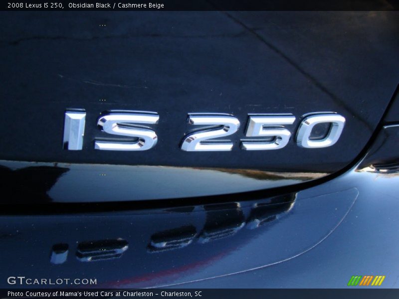 Obsidian Black / Cashmere Beige 2008 Lexus IS 250