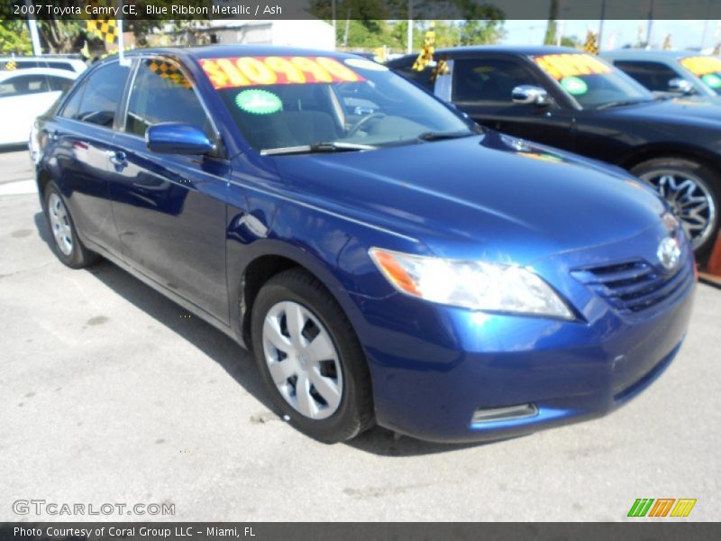 Blue Ribbon Metallic / Ash 2007 Toyota Camry CE