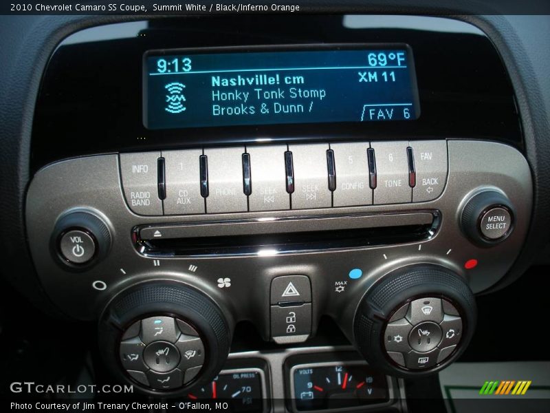 Summit White / Black/Inferno Orange 2010 Chevrolet Camaro SS Coupe