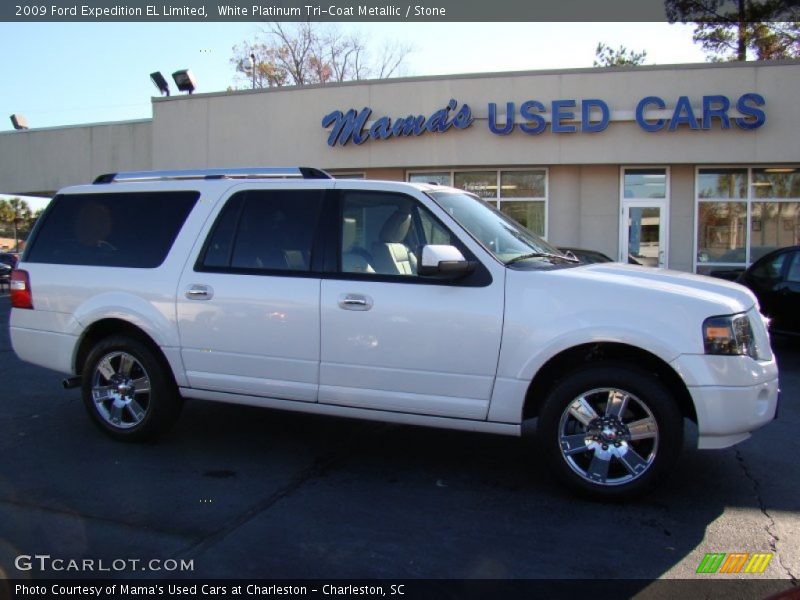 White Platinum Tri-Coat Metallic / Stone 2009 Ford Expedition EL Limited
