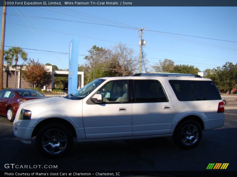 White Platinum Tri-Coat Metallic / Stone 2009 Ford Expedition EL Limited