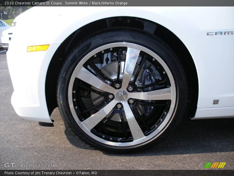 Summit White / Black/Inferno Orange 2010 Chevrolet Camaro SS Coupe