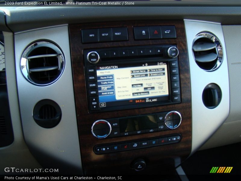 White Platinum Tri-Coat Metallic / Stone 2009 Ford Expedition EL Limited