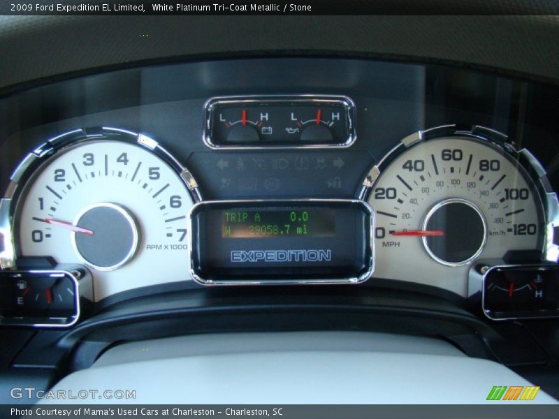 White Platinum Tri-Coat Metallic / Stone 2009 Ford Expedition EL Limited