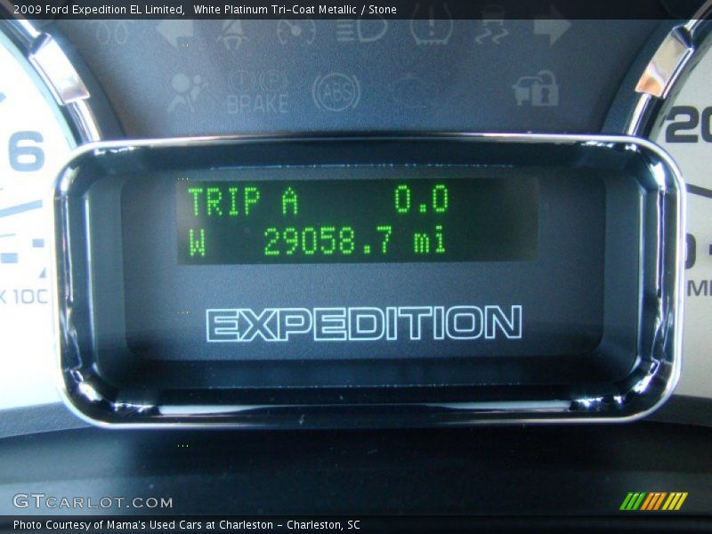 White Platinum Tri-Coat Metallic / Stone 2009 Ford Expedition EL Limited