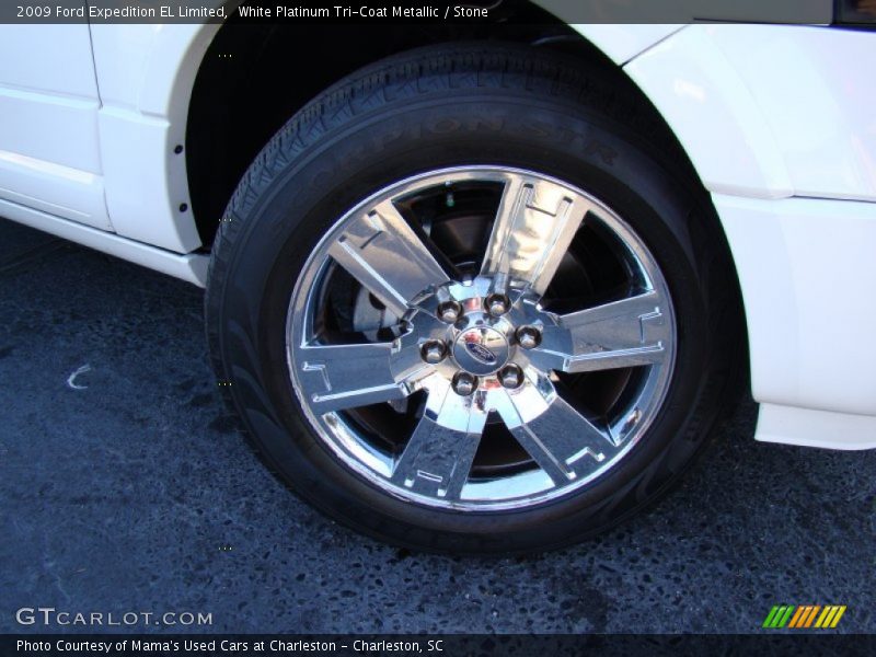 White Platinum Tri-Coat Metallic / Stone 2009 Ford Expedition EL Limited