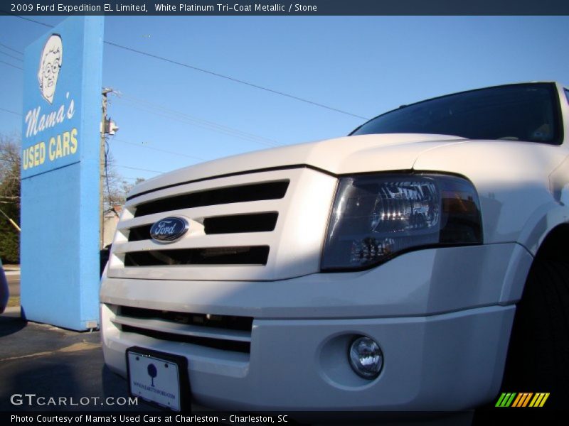 White Platinum Tri-Coat Metallic / Stone 2009 Ford Expedition EL Limited