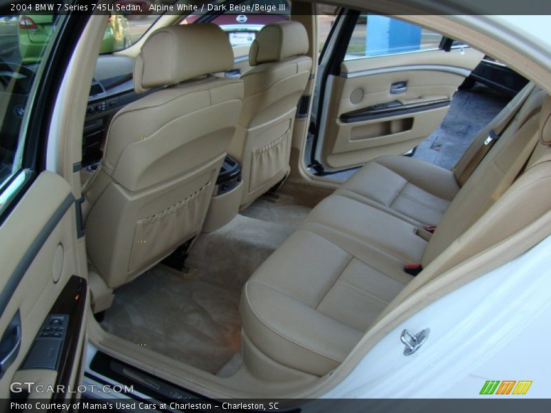 Alpine White / Dark Beige/Beige III 2004 BMW 7 Series 745Li Sedan