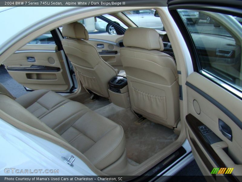 Alpine White / Dark Beige/Beige III 2004 BMW 7 Series 745Li Sedan