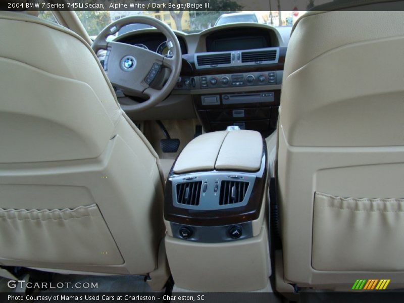 Alpine White / Dark Beige/Beige III 2004 BMW 7 Series 745Li Sedan