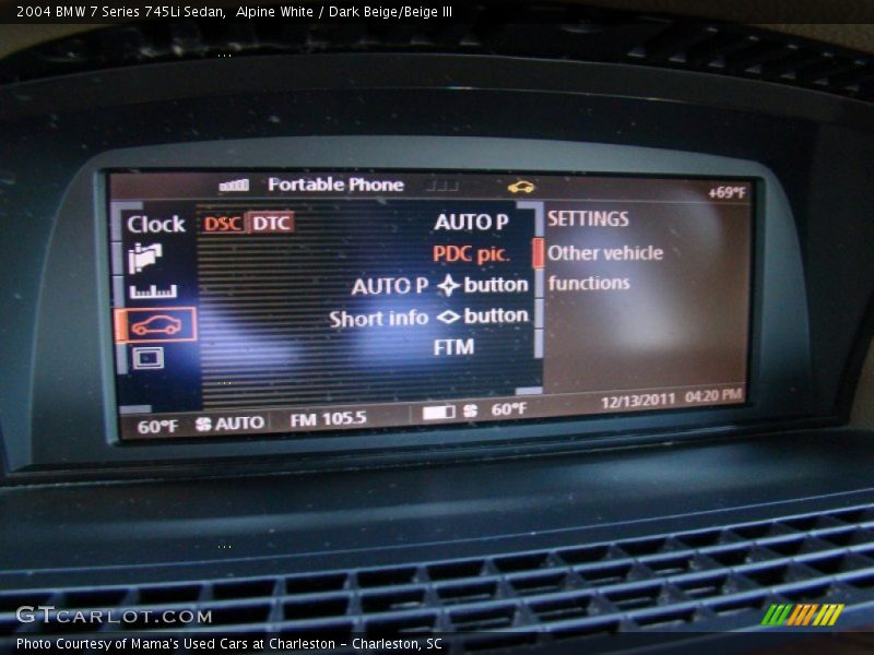 Alpine White / Dark Beige/Beige III 2004 BMW 7 Series 745Li Sedan