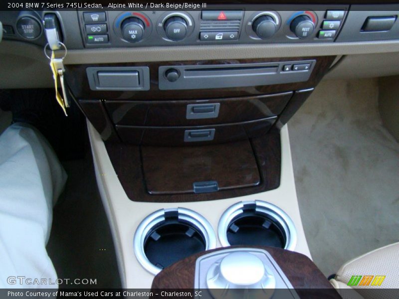 Alpine White / Dark Beige/Beige III 2004 BMW 7 Series 745Li Sedan