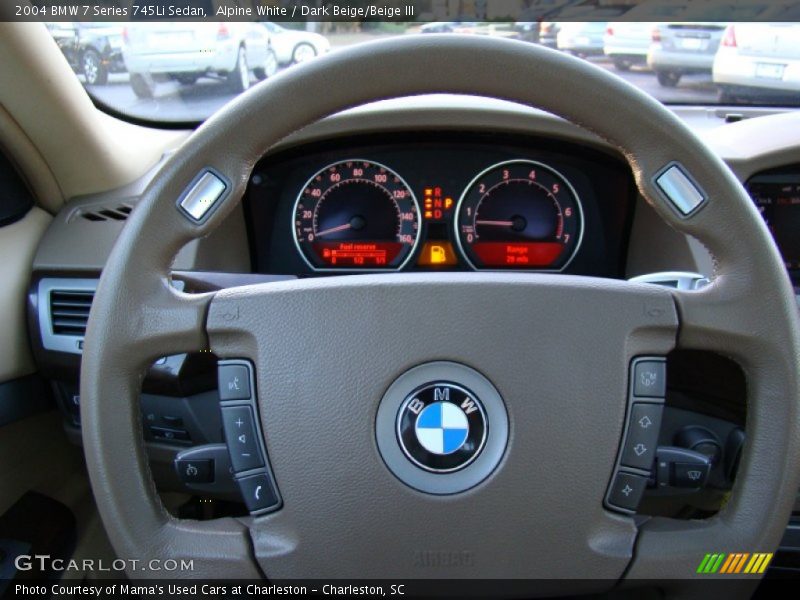 Alpine White / Dark Beige/Beige III 2004 BMW 7 Series 745Li Sedan