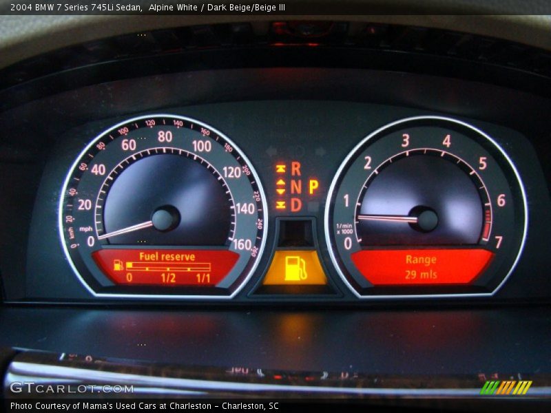 Alpine White / Dark Beige/Beige III 2004 BMW 7 Series 745Li Sedan