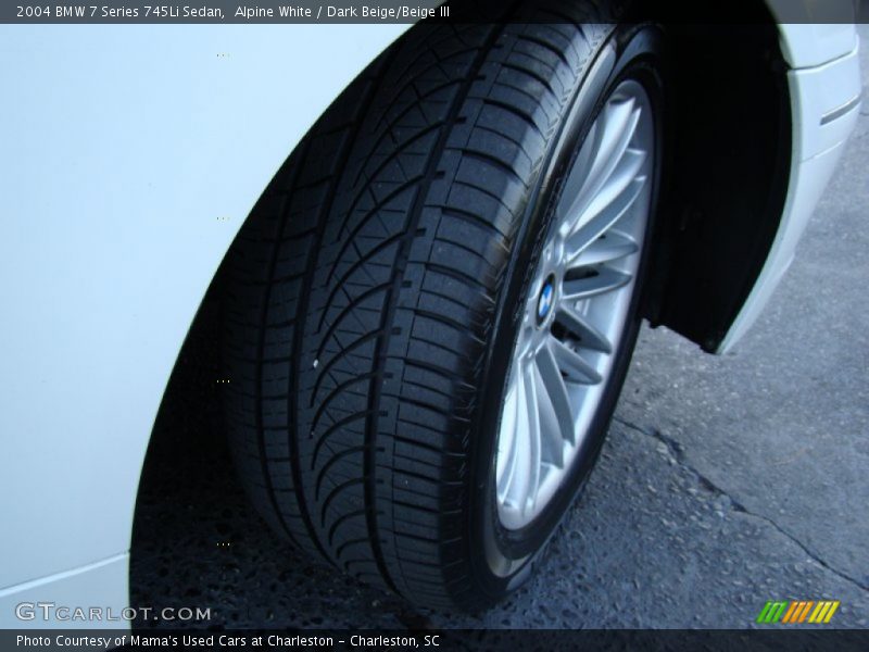 Alpine White / Dark Beige/Beige III 2004 BMW 7 Series 745Li Sedan