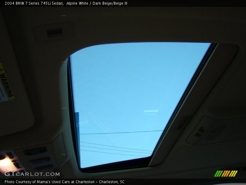 Alpine White / Dark Beige/Beige III 2004 BMW 7 Series 745Li Sedan