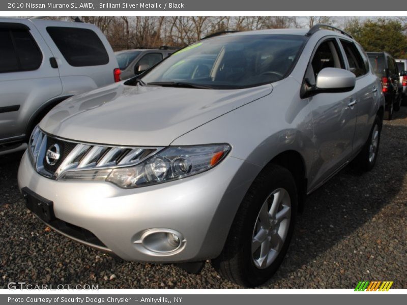 Brilliant Silver Metallic / Black 2010 Nissan Murano SL AWD