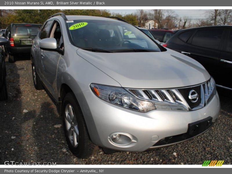 Brilliant Silver Metallic / Black 2010 Nissan Murano SL AWD
