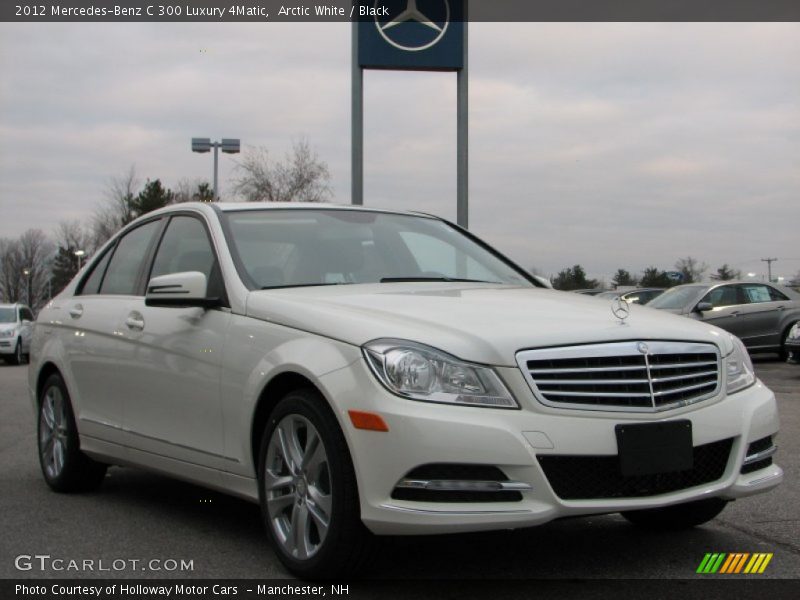 Arctic White / Black 2012 Mercedes-Benz C 300 Luxury 4Matic