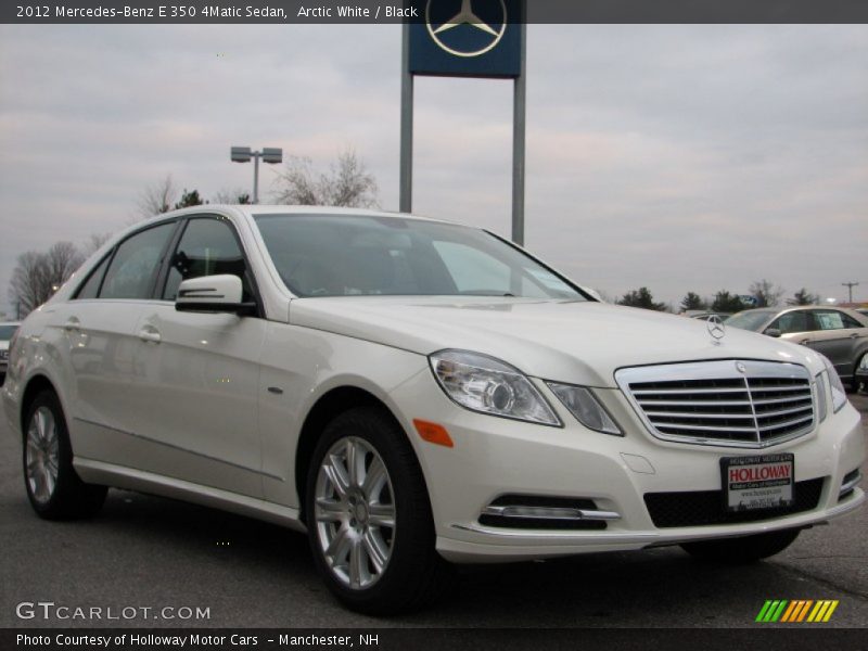 Arctic White / Black 2012 Mercedes-Benz E 350 4Matic Sedan