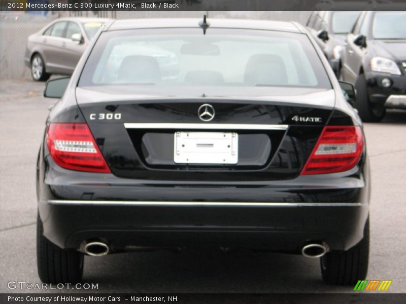 Black / Black 2012 Mercedes-Benz C 300 Luxury 4Matic