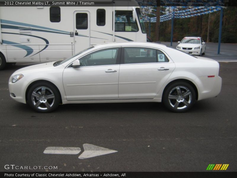 Summit White / Titanium 2012 Chevrolet Malibu LT