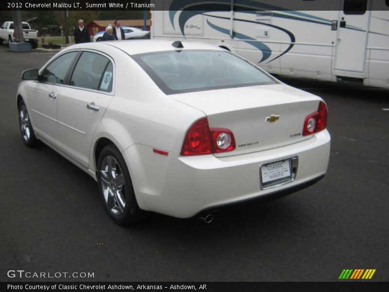Summit White / Titanium 2012 Chevrolet Malibu LT
