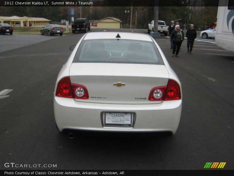 Summit White / Titanium 2012 Chevrolet Malibu LT