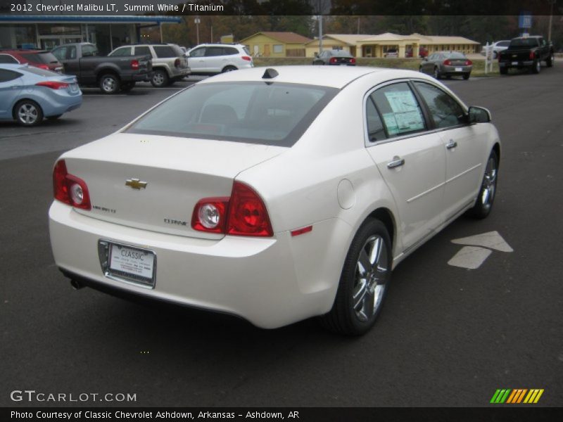 Summit White / Titanium 2012 Chevrolet Malibu LT