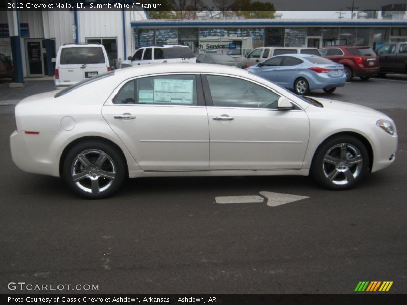 Summit White / Titanium 2012 Chevrolet Malibu LT