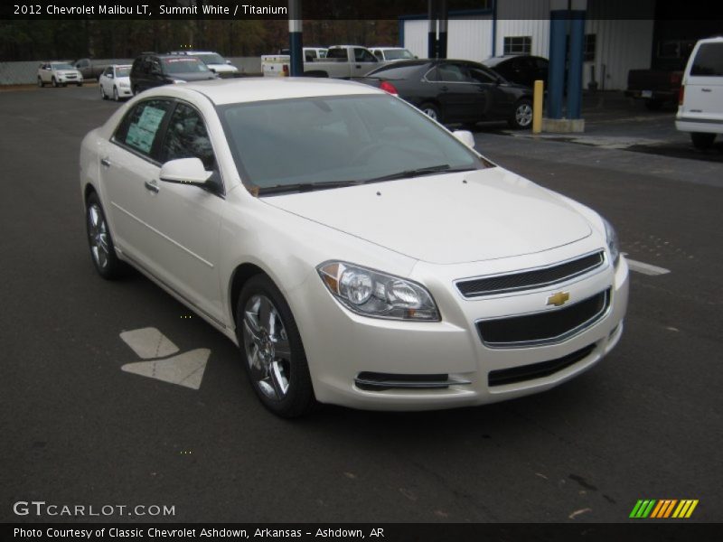 Summit White / Titanium 2012 Chevrolet Malibu LT
