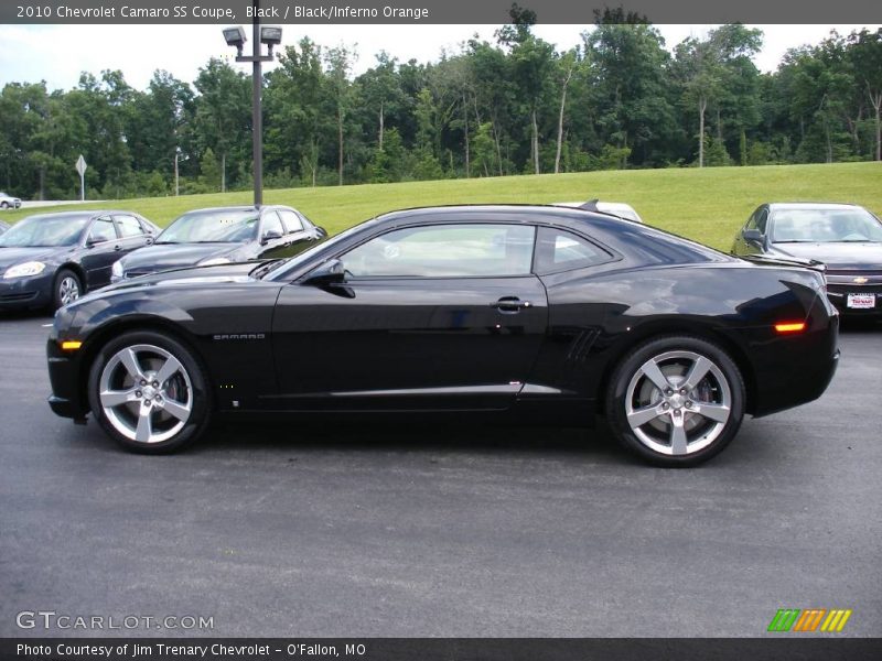 Black / Black/Inferno Orange 2010 Chevrolet Camaro SS Coupe