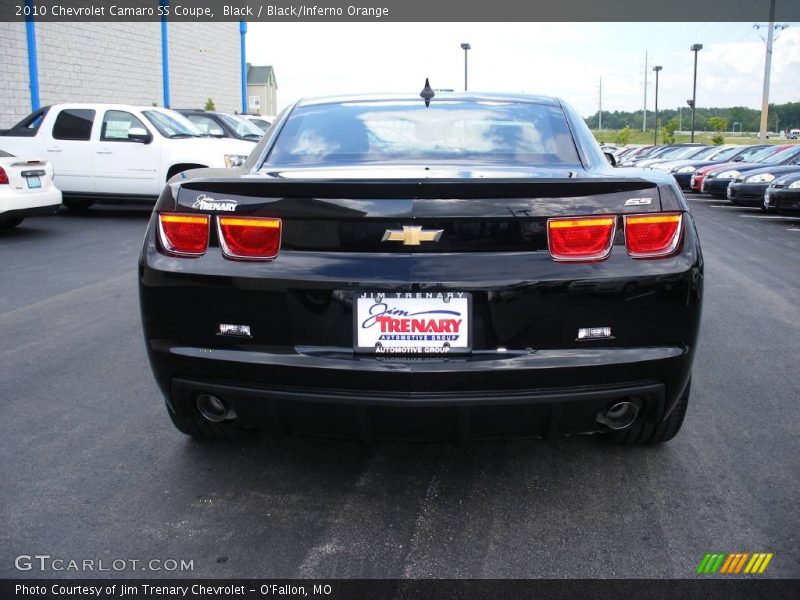 Black / Black/Inferno Orange 2010 Chevrolet Camaro SS Coupe