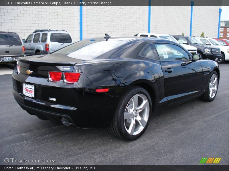 Black / Black/Inferno Orange 2010 Chevrolet Camaro SS Coupe