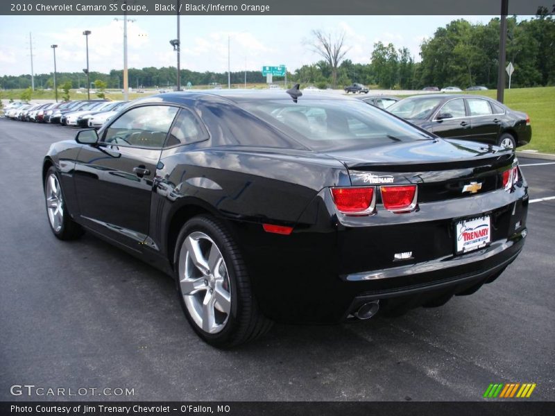 Black / Black/Inferno Orange 2010 Chevrolet Camaro SS Coupe