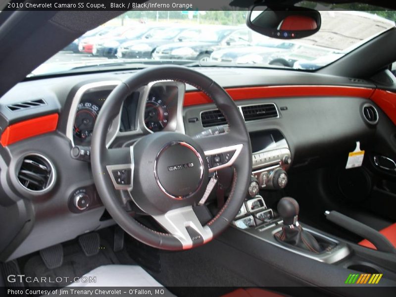 Black / Black/Inferno Orange 2010 Chevrolet Camaro SS Coupe