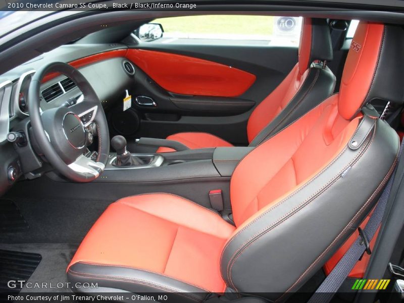 2010 Camaro SS Coupe Black/Inferno Orange Interior