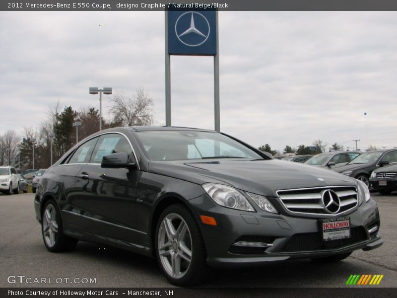 designo Graphite / Natural Beige/Black 2012 Mercedes-Benz E 550 Coupe