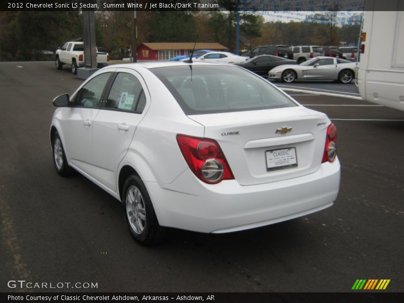 Summit White / Jet Black/Dark Titanium 2012 Chevrolet Sonic LS Sedan