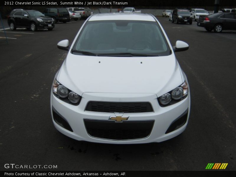Summit White / Jet Black/Dark Titanium 2012 Chevrolet Sonic LS Sedan