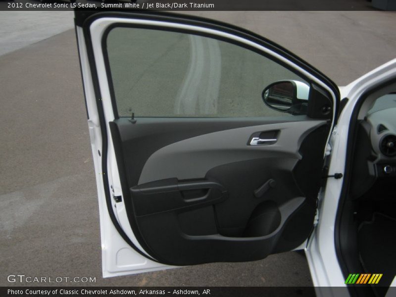 Summit White / Jet Black/Dark Titanium 2012 Chevrolet Sonic LS Sedan