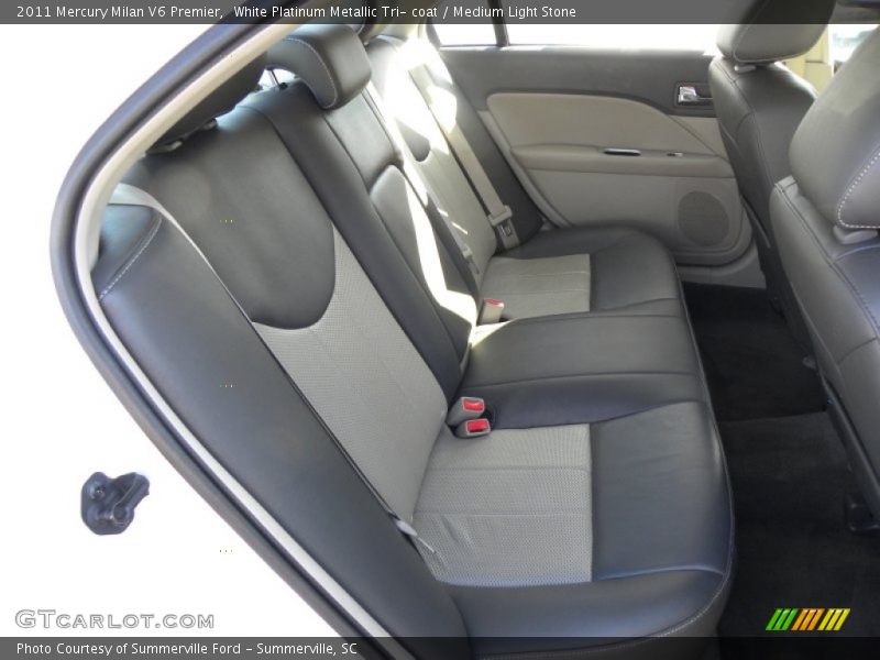 White Platinum Metallic Tri- coat / Medium Light Stone 2011 Mercury Milan V6 Premier