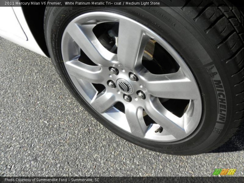 White Platinum Metallic Tri- coat / Medium Light Stone 2011 Mercury Milan V6 Premier