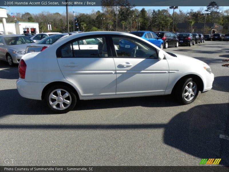 Nordic White / Beige 2006 Hyundai Accent GLS Sedan