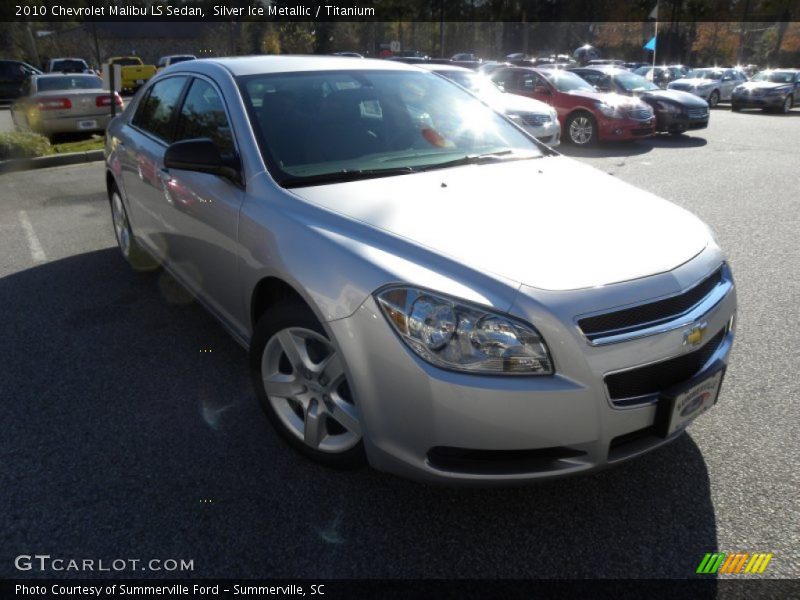 Silver Ice Metallic / Titanium 2010 Chevrolet Malibu LS Sedan